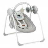 MoMi LISS rocking lounger with melodies, pink bear