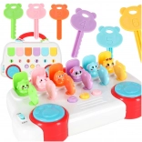 Muzikale educatieve bus met sleuteltjes en springende diertjes