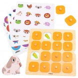 VIGA Wooden Memory Game with Pictures – Montessori, 10 Cards