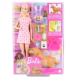 Barbie geboorte puppy's speelset