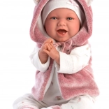 Realistische babypop met geluiden en een zacht stoffen lichaam van 42 cm