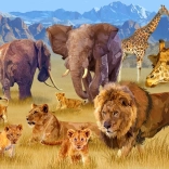 Puzzel BLUEBIRD Savannedieren 1500 stukjes