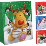 Cadeautas L 39 × 30 × 12 cm Kerstmotieven