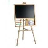 Wooden Easel Board with Abacus and Clock