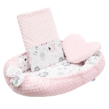 Luxury baby nest with pillow and duvet from pink minky NEW BABY