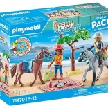 Terrain de jeu de plage de montagne avec Amélie et Ben Playmobil
