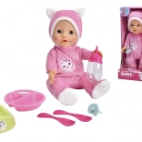 Poupée New Born Baby en pyjama chat 30 cm