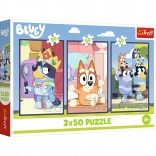 Puzzle 3x50 Rodina Bluey