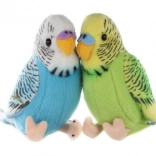 plush budgerigar with sound 12 cm