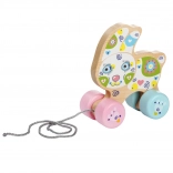 Lapin à tirer en bois Cubika