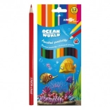 Verfpotloden Ocean World driehoekig, 12 stuks