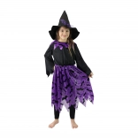 Kids’ Witch Costume with Bats and Hat – Size S