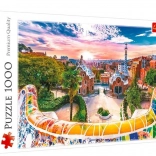 puzzel 1000 stukjes – zonsondergang boven BARCELONA