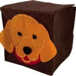 Brown felt box dog – creative sewing kit