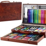 Kunstset in houten koffer 123 stuks