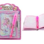 Geheim eenhoorndagboek met lichtpen en slot