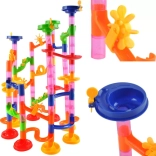 3D Marble Run with Spirals and Wheels, 105 Pieces + 30 Marbles