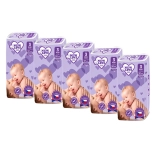 Baby-wegwerpluiers New Love Premium Comfort 3 Midi 4–9 kg, megapack 5×48 stuks