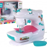 Kids’ sewing machine like a real one, white, battery-powered