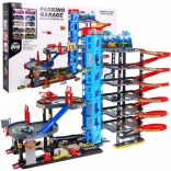 Children's Parking Lot 7 Levels with Helicopter and 10 Cars