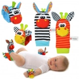 Baby Rattle Set – Socks and Wrist Rattle Bands, 4 Pieces