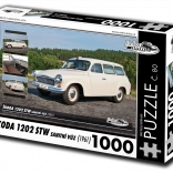 Puzzle Retro-Autos Škoda 1202 STW Krankenwagen 1000 Teile