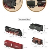 Retro treintje met licht, geluid en rook 138 cm