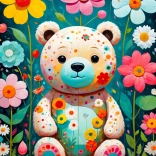 Enjoy Puzzle Blumen‑Teddybär, 1000 Teile