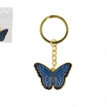 Metalen sleutelhanger Vlinder