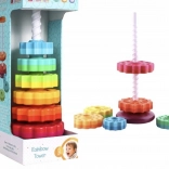rainbow tower stacking pyramid