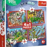 Puzzle TREFLÍCI Routes 4-en-1 (35, 48, 54, 70 pièces)