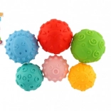 Set of sensory rubber balls for babies, 6 pcs
