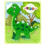 Wooden Dinosaur Puzzle Green