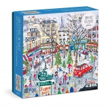Puzzle métallisé Noël à Paris – Michael Storrings (Galison, 1000 pièces)