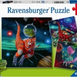 Puzzle RAVENSBURGER dinosaurs in space 3×49 pieces