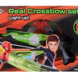 Lichtgevende kinder-kruisboog met zuignap pijlen en doel – schietset op batterijen, 6+