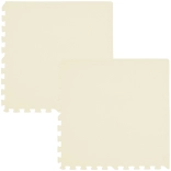 HUMBI foam mat 120 × 60 cm, waterproof large puzzle, cream, 2 pcs