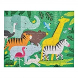 Puzzle double face jungle 2-en-1 49 pièces PETIT COLLAGE
