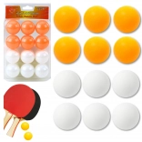 Tafeltennisballen wit en oranje 12 stuks