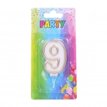 Party Candle No. 9 Gold
