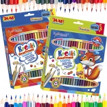 Bambino crayons bicolores 24/48 couleurs avec taille-crayon