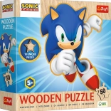 Houten puzzel 50 stukjes SONIC