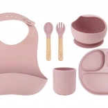 Children's silicone dining set MoMi AMI pink