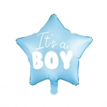Foil Star Balloon "It's a boy" blue 48 cm