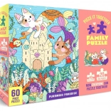 Familienpuzzle Purrmaid Paradise 60 Teile – Chronicle Books