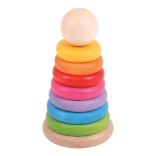 Wooden rainbow stacking toy for kids