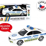 Voiture de police urbaine avec voix tchèque et gyrophare