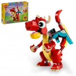 LEGO Creator 3 en 1 31145 Dragon rouge
