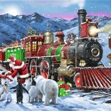 Trefl Puzzle Premium Plus Tea Time : Train de Noël 1000 pièces