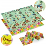 Dubbelzijdige opvouwbare XPE-schuimmat HUMBI 180 × 200 cm – alfabet en boerderij